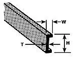 Plastruct Model Parts 90042 C-3 Channel, 3/32″