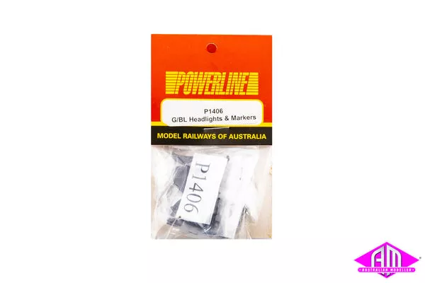 Powerline – P1406 – G/BL Class Headlights & Markers (HO Scale)