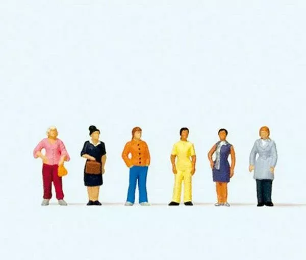 Preiser 79222 N Scale Pedestrians — Standing Women pkg(6)