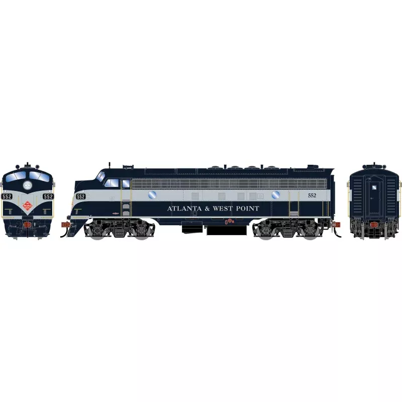 PREORDER Athearn Genesis HO G2809 FP7 Locomotive, Atlanta & West Point #552