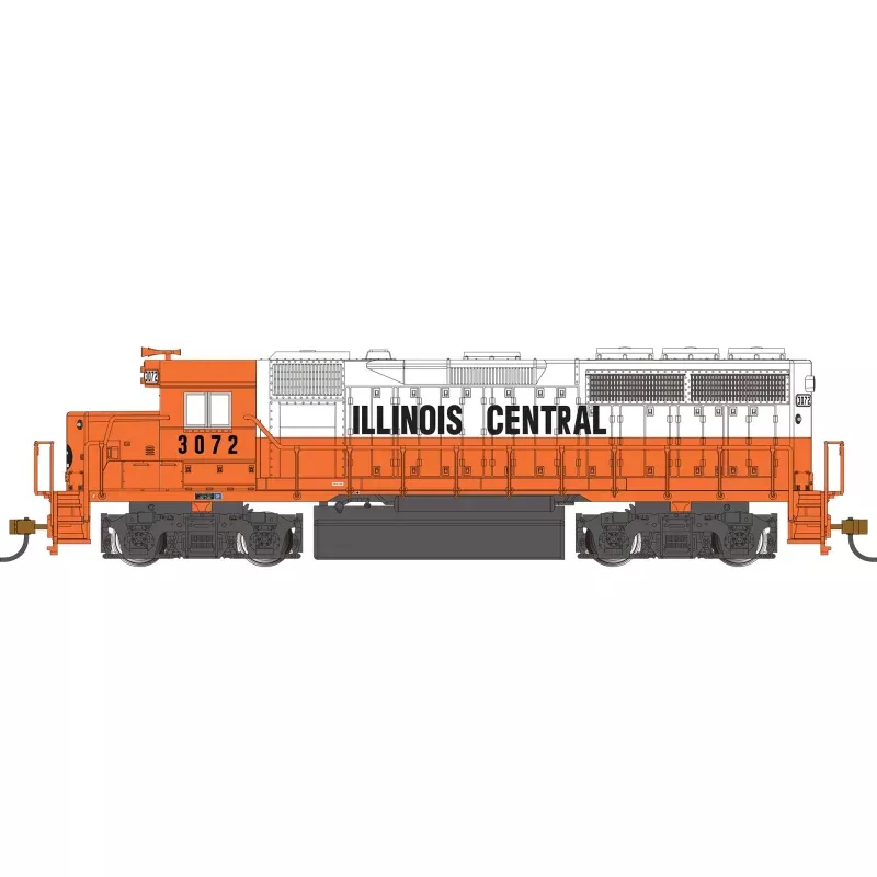 PREORDER Bachmann Trains HO 63523 EMD GP40, Illinois Central #3072