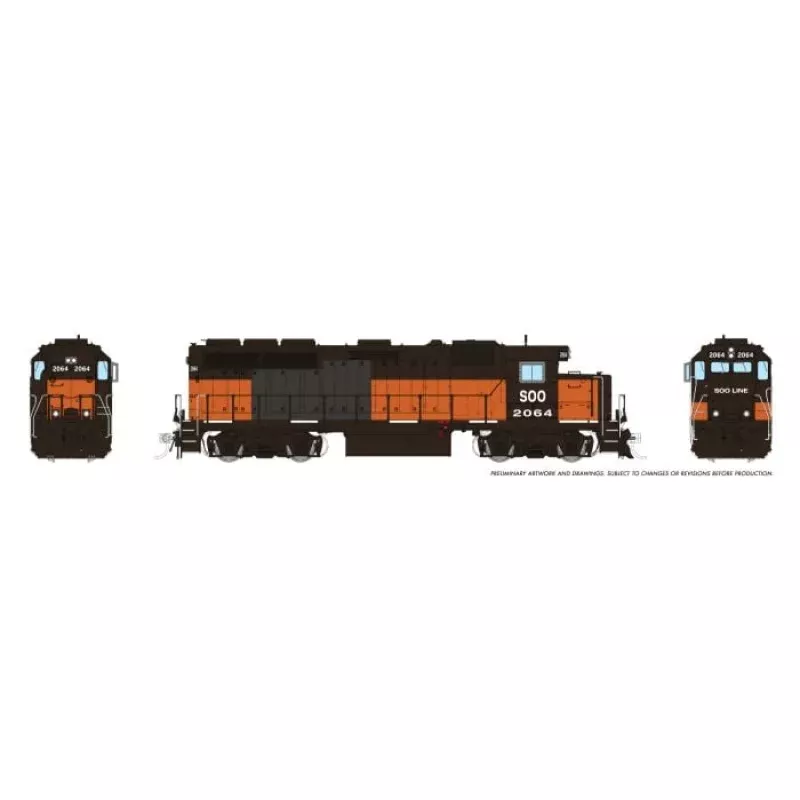 PREORDER Rapido HO 1078537 EMD GP40 SOO 2064