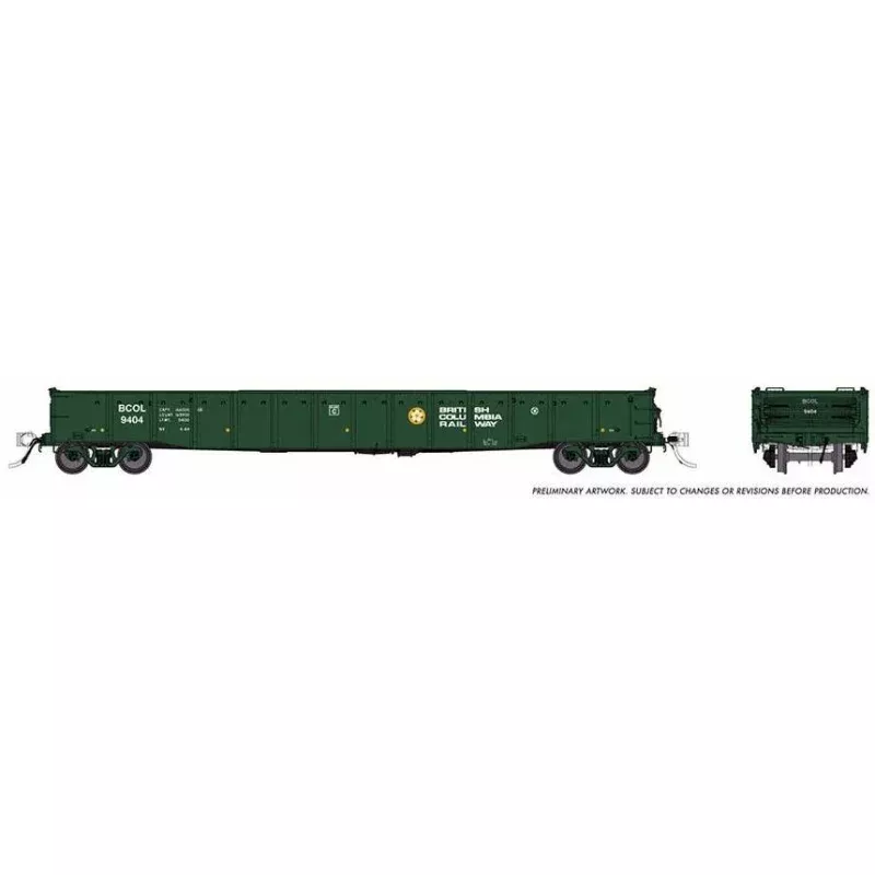 Rapido HO 50047 52' 6" Gondolas, British Columbia (6)
