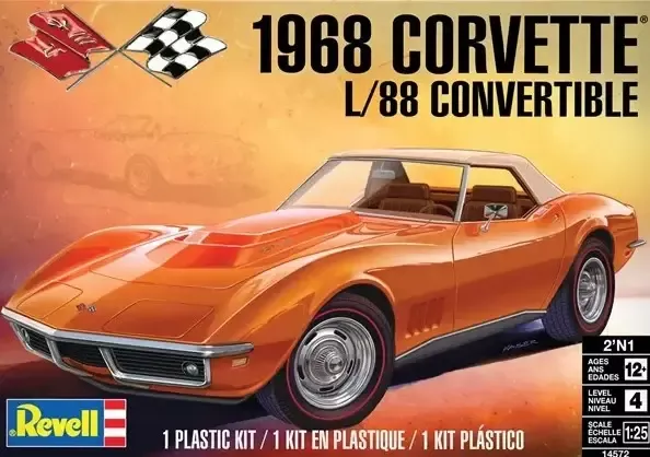 Revell 4572 1/25 1968 Corvette L88 Convertible
