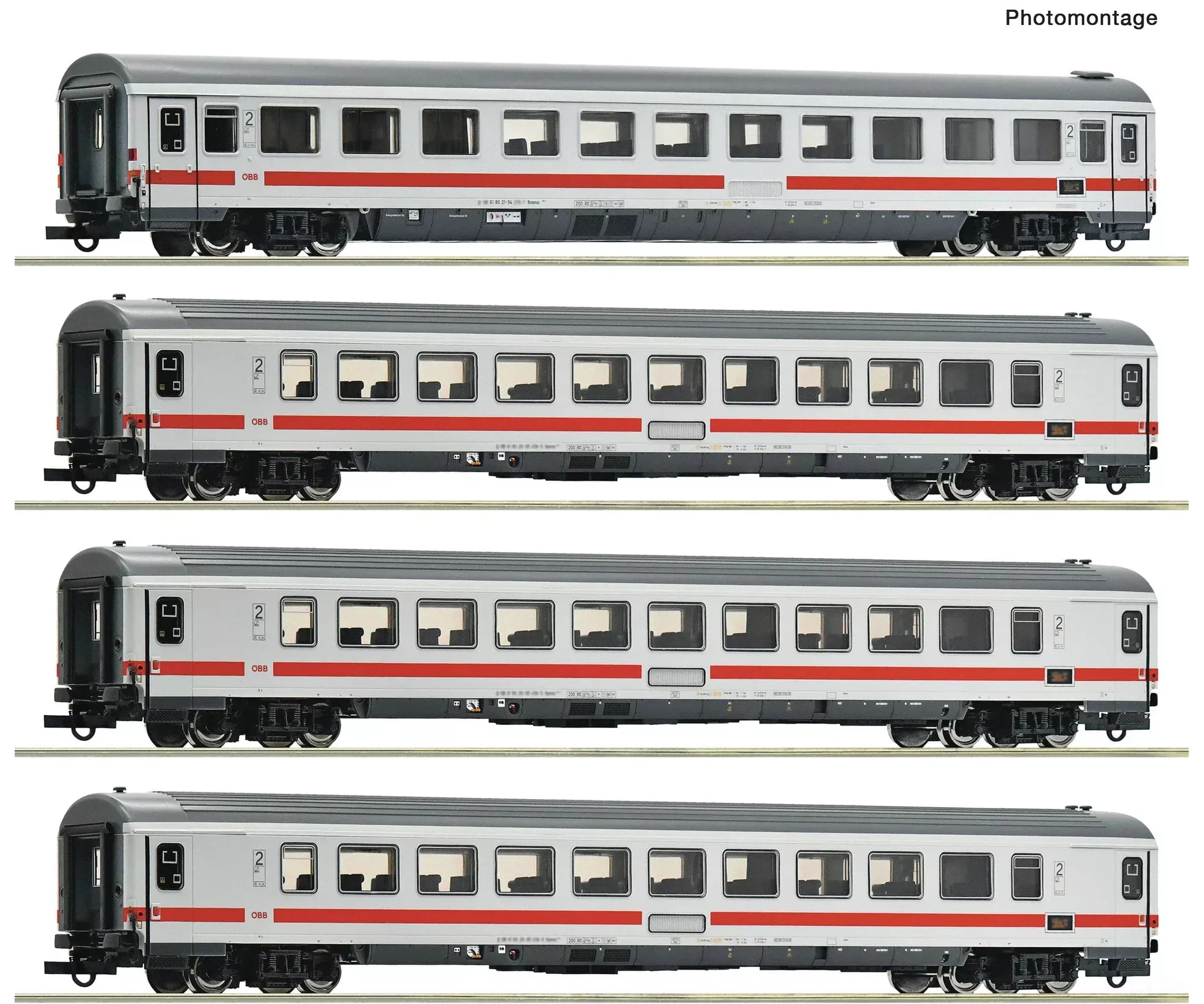 Roco 6200187 HO 4 piece set: Express train coaches, ÖBB