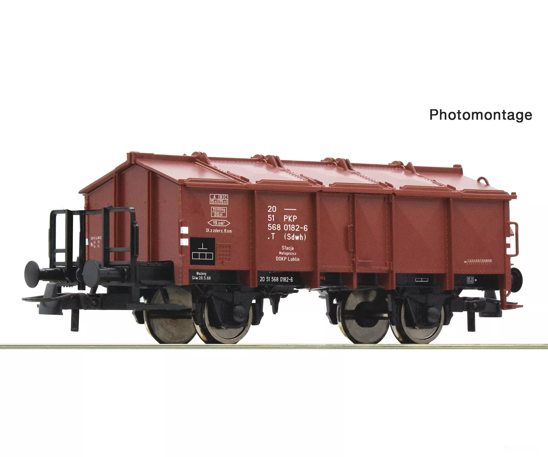 Roco 6600175 HO Hinged lid wagon, PKP