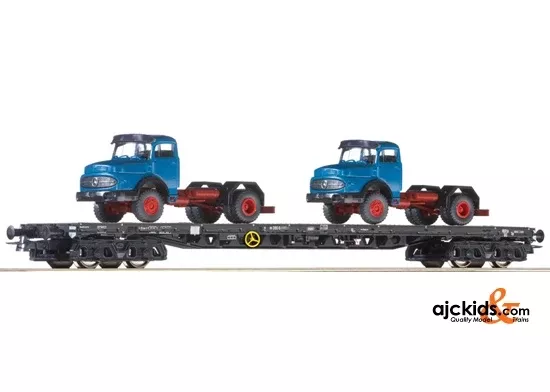 Roco 67303 – Stake Car RS with two Trucks