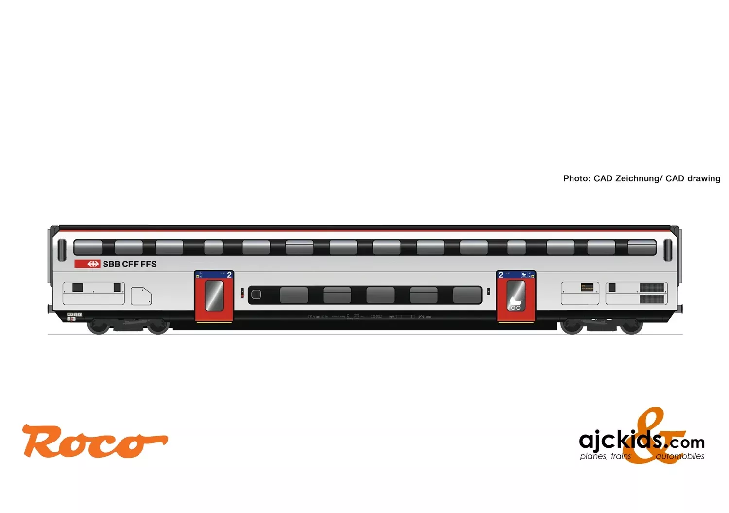 Roco 74495 – 2nd class double deck coach