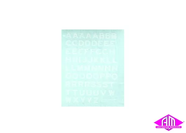 SJ-DSLW – NSWGR Station Letters White Decal Set (HO Scale)