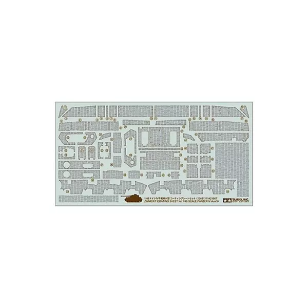 Tamiya 12661 1/48 Zimmerit Coating Sheet for Panzer IV Ausf.H