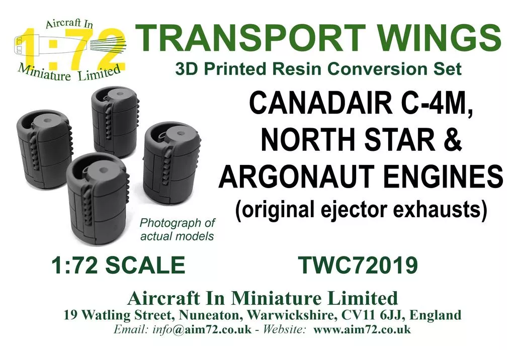 Transport Wings TWC72019 Canadair C-4 North Star Engines 1:72