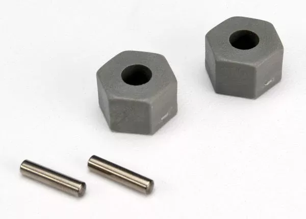 Traxxas 3654 Front Wheel Hubs Hex with Tall Offset Axle Pins