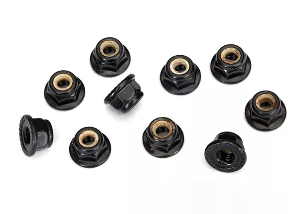 Traxxas 8347 Flanged Nylon Locking Nuts 4mm Serrated