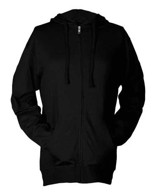 Tultex 260 Beach Full-Zip Hooded Long Sleeve T-Shirt