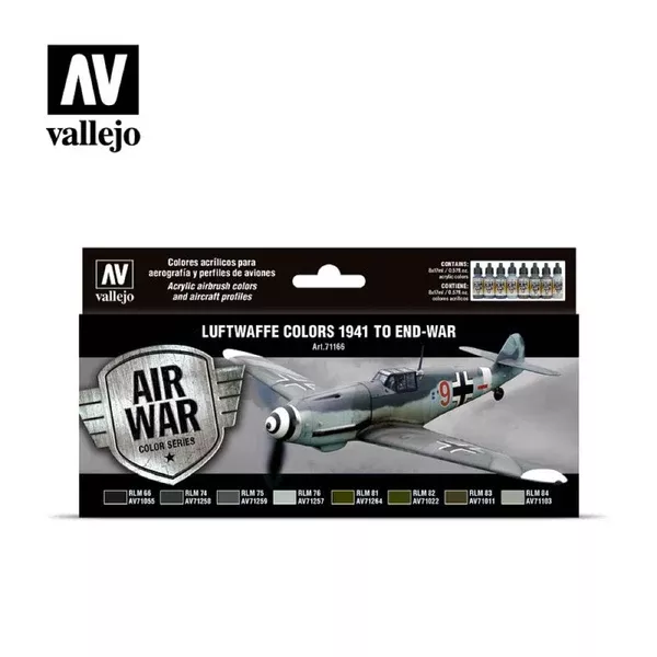 Vallejo 71166 Model Air Set RLM Colors II 8 Paints