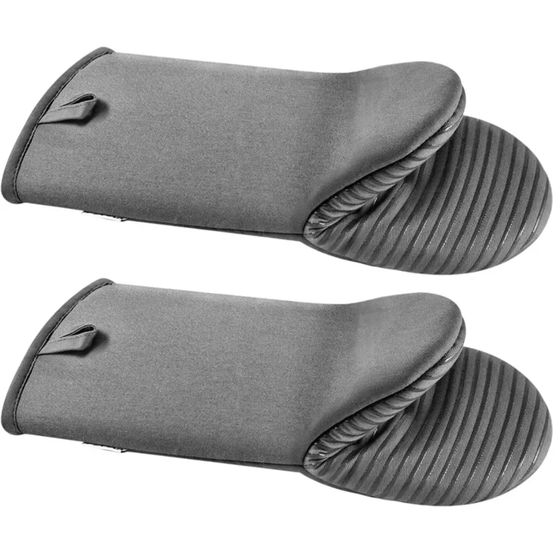 Vevor Oven Mitts 500F Heat Resistant Silicone Grip Cotton 2-Piece Set New