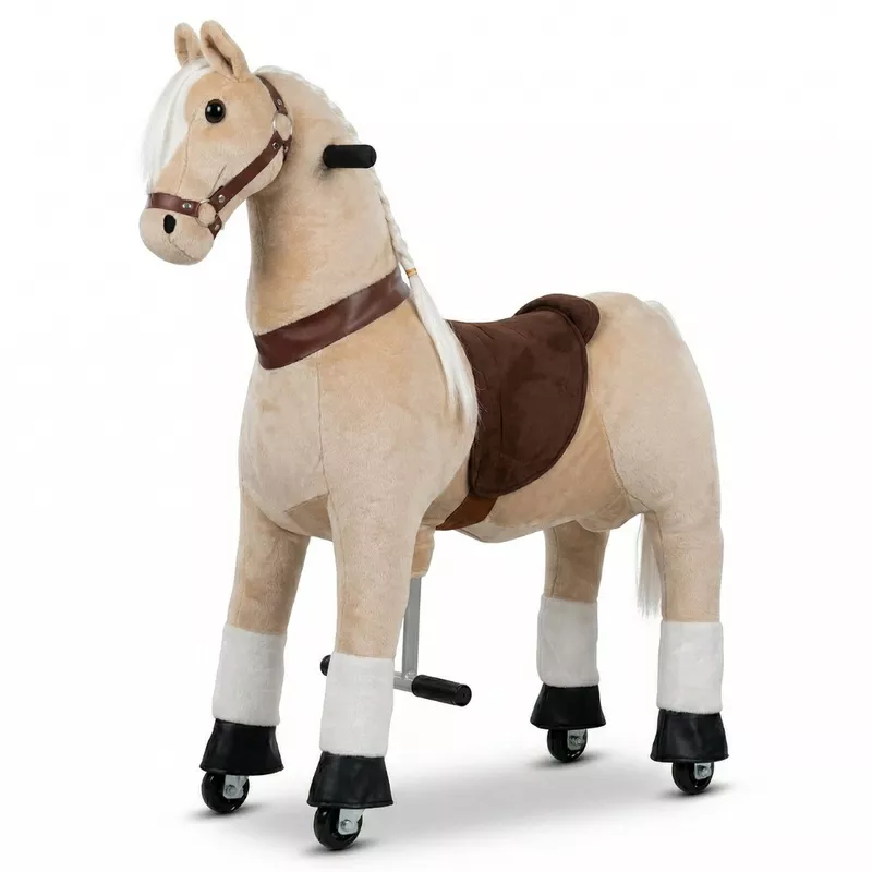 Vrooomy Langharige Mechanische Pony L – Beige