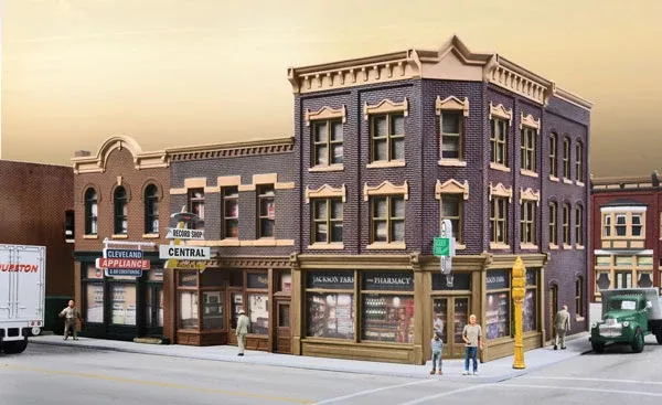 Walthers Cornerstone 933-4041 HO Scale Merchant’s Row V Structure Kit