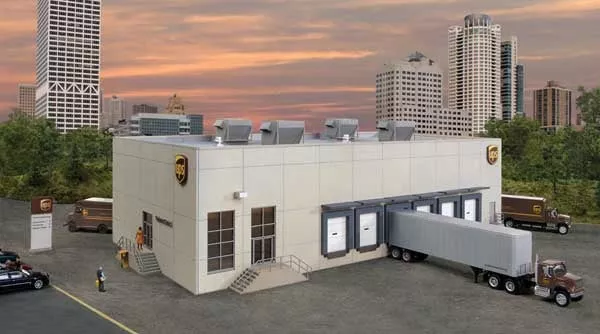 Walthers Cornerstone 933-4110 HO Scale UPS Hub with Customer Center - Kit