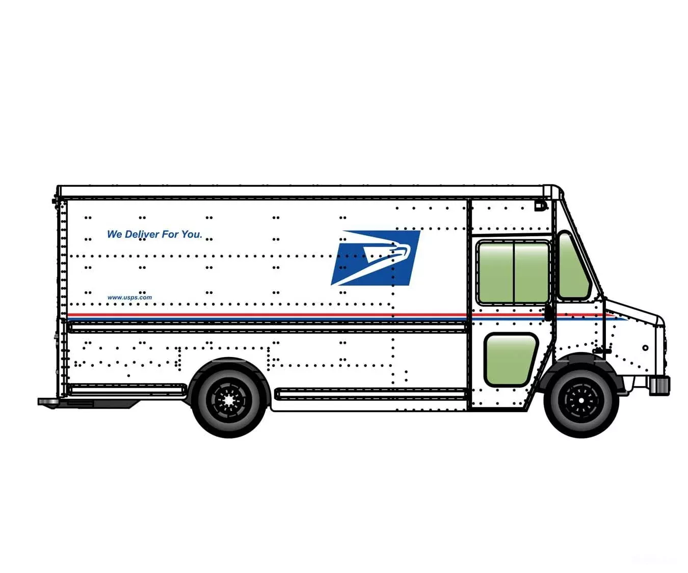 Walthers HO SceneMaster 12102 Morgan Olson(R) Route Star Van – United States Postal Service(R) 2-Ton Delivery Truck