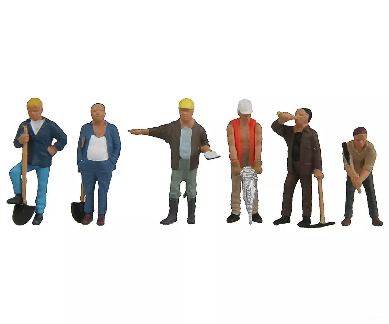 Walthers HO SceneMaster 6022 Construction Workers pkg(6) – Set #1