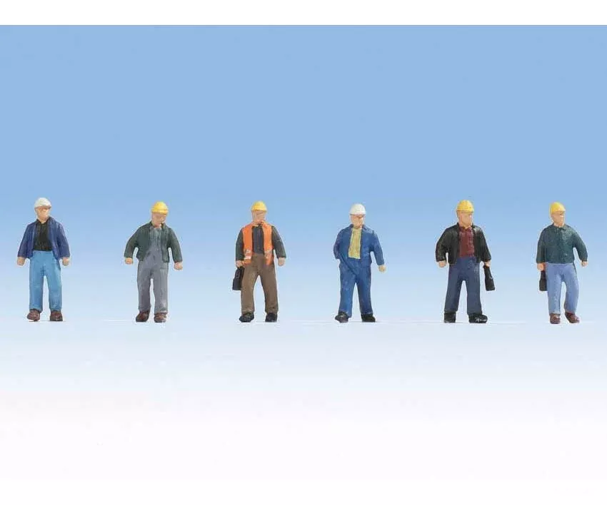 Walthers HO SceneMaster 6047 Construction Workers pkg(6) – Set #2