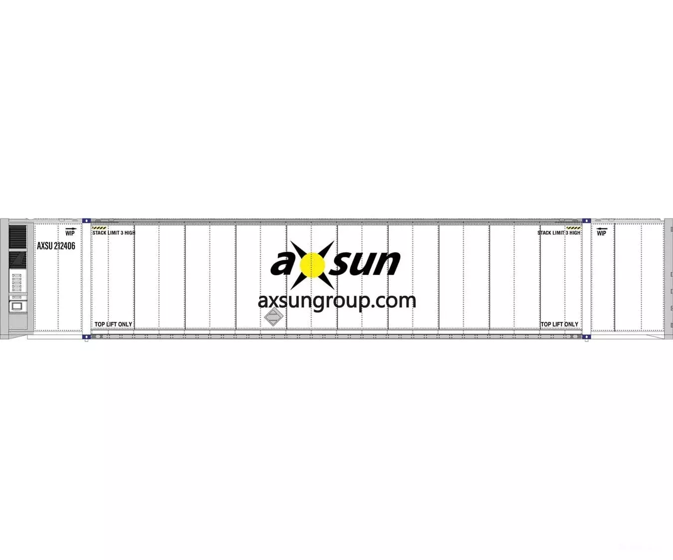 Walthers HO SceneMaster 8701 53′ Reefer Container – Ready to Run – Axsun