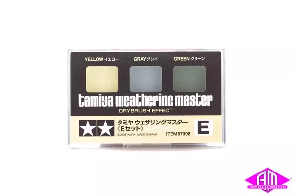 Weathering Master E Set – Yellow, Gray, Green. Dry Brush