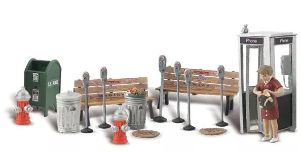Woodland Scenics A2764 Street Accessories - O Scale