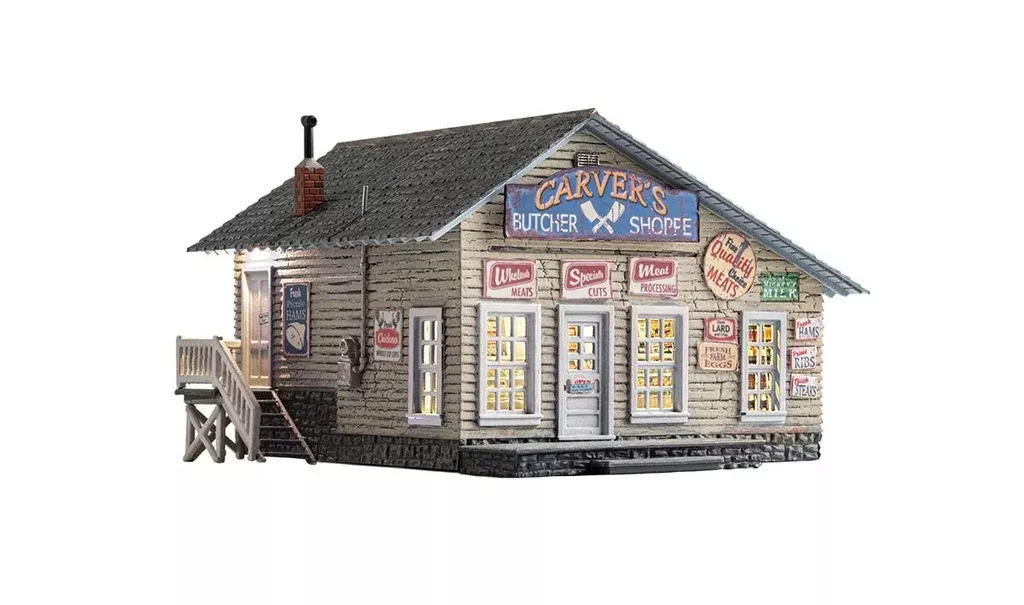 Woodland Scenics BR5068 Carver’s Butcher Shoppe, HO Scale