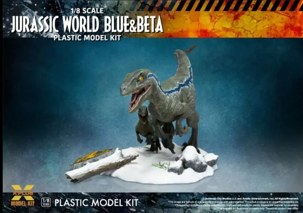 Xplus 200143 1/8 Jurassic World Dominion Blue & Beta Velociraptors