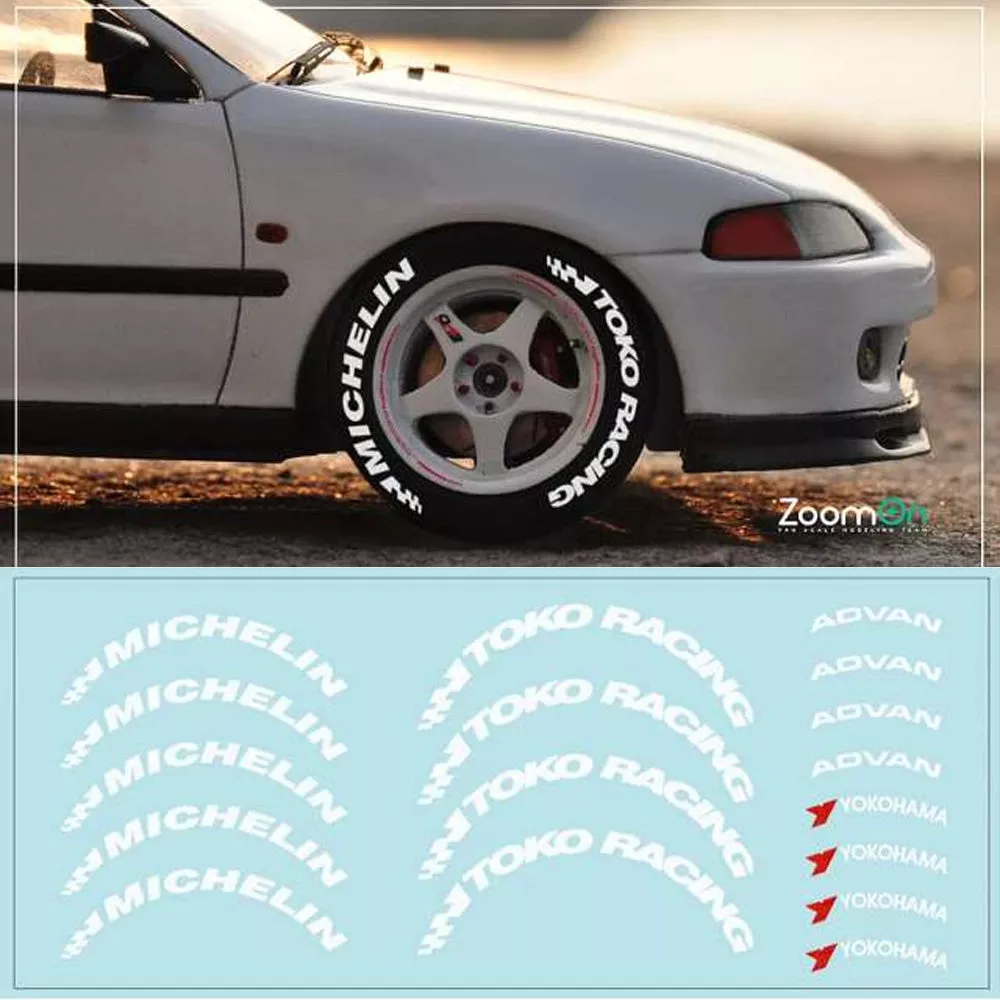 ZoomOn 1:24 Tyre Decals Set (A) ZD053